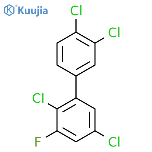 2,5-Dichloro-1-(3,4-dichlorophenyl)-3-fluorobenzene structure