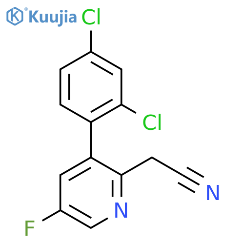 3-(2,4-Dichlorophenyl)-5-fluoropyridine-2-acetonitrile structure