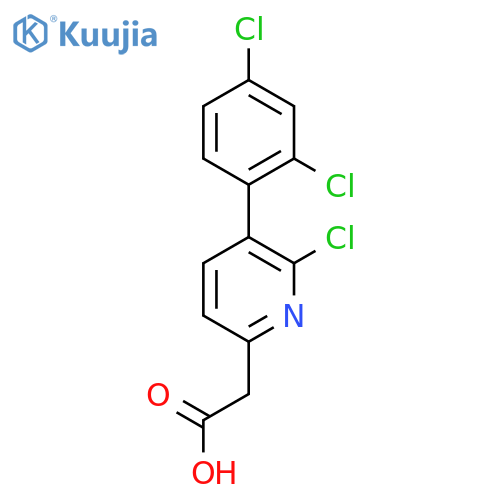 2-Chloro-3-(2,4-dichlorophenyl)pyridine-6-acetic acid structure