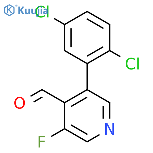 3-(2,5-Dichlorophenyl)-5-fluoroisonicotinaldehyde structure