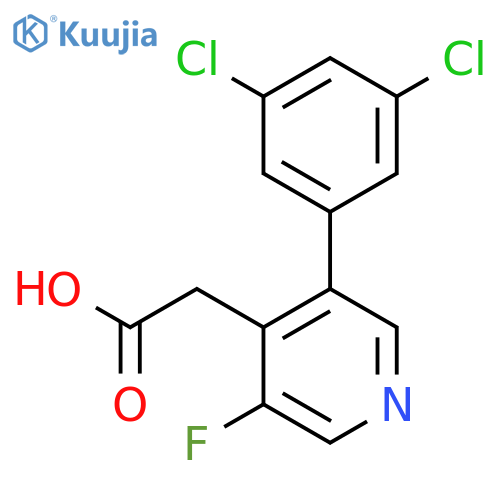 3-(3,5-Dichlorophenyl)-5-fluoropyridine-4-acetic acid structure