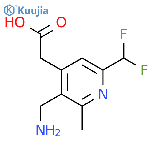 3-(Aminomethyl)-6-(difluoromethyl)-2-methylpyridine-4-acetic acid structure