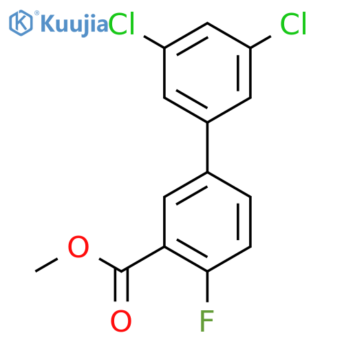 3',5'-Dichloro-4-fluoro-biphenyl-3-carboxylic acid methyl ester structure