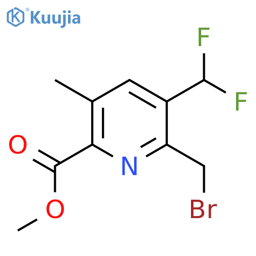 Methyl 2-(bromomethyl)-3-(difluoromethyl)-5-methylpyridine-6-carboxylate structure