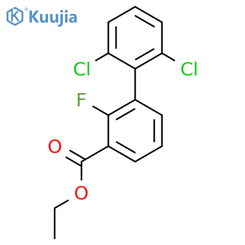 2',6'-Dichloro-2-fluoro-biphenyl-3-carboxylic acid ethyl ester structure
