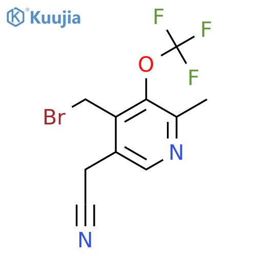 4-(Bromomethyl)-2-methyl-3-(trifluoromethoxy)pyridine-5-acetonitrile structure
