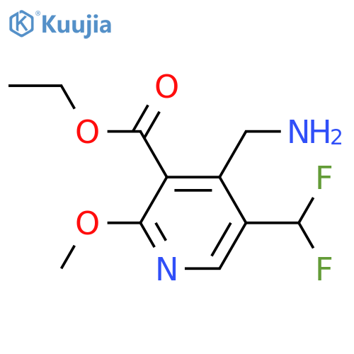 Ethyl 4-(aminomethyl)-5-(difluoromethyl)-2-methoxypyridine-3-carboxylate structure