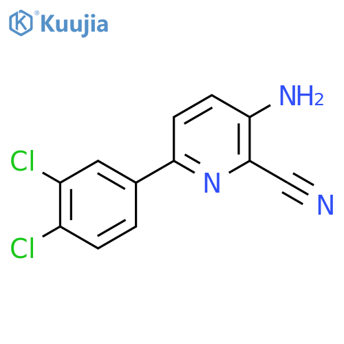 3-Amino-6-(3,4-dichlorophenyl)picolinonitrile structure