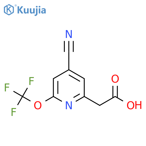 4-Cyano-2-(trifluoromethoxy)pyridine-6-acetic acid structure