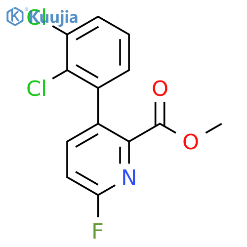 Methyl 3-(2,3-dichlorophenyl)-6-fluoropicolinate structure