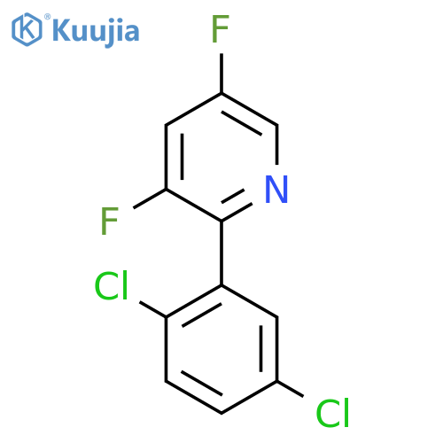 2-(2,5-Dichlorophenyl)-3,5-difluoropyridine structure