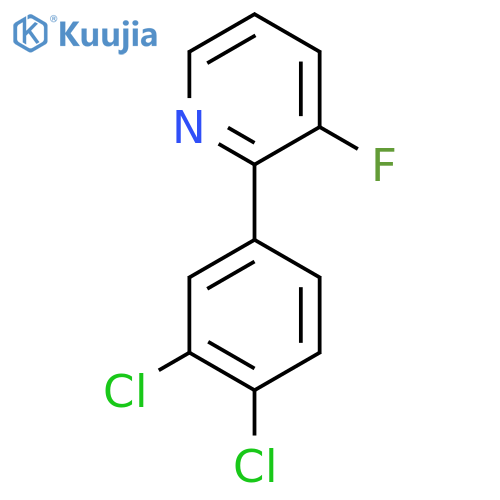 2-(3,4-Dichlorophenyl)-3-fluoropyridine structure