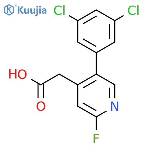 5-(3,5-Dichlorophenyl)-2-fluoropyridine-4-acetic acid structure