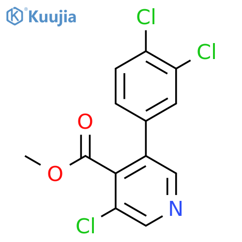 Methyl 3-chloro-5-(3,4-dichlorophenyl)isonicotinate structure