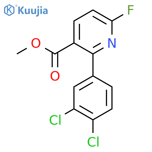 Methyl 2-(3,4-dichlorophenyl)-6-fluoronicotinate structure