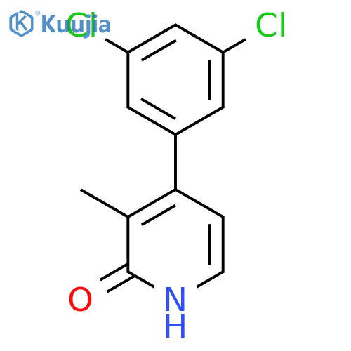 4-(3,5-Dichlorophenyl)-2-hydroxy-3-methylpyridine structure