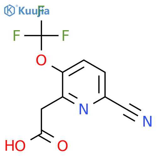6-Cyano-3-(trifluoromethoxy)pyridine-2-acetic acid structure