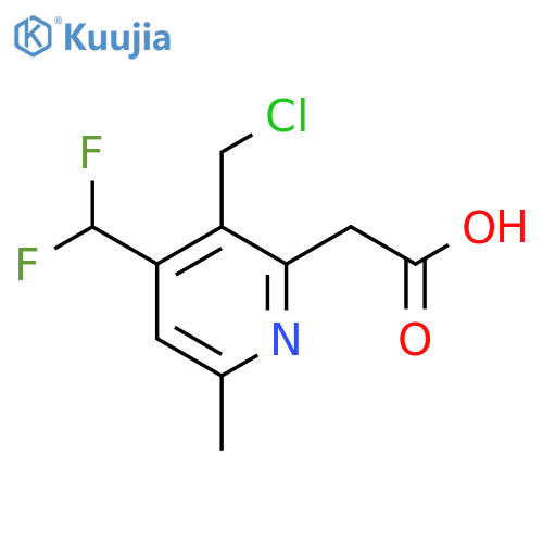 3-(Chloromethyl)-4-(difluoromethyl)-6-methylpyridine-2-acetic acid structure