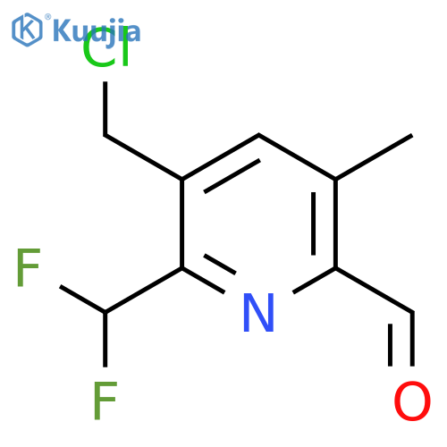 3-(Chloromethyl)-2-(difluoromethyl)-5-methylpyridine-6-carboxaldehyde structure