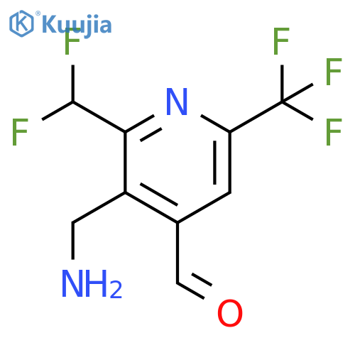 3-(Aminomethyl)-2-(difluoromethyl)-6-(trifluoromethyl)pyridine-4-carboxaldehyde structure