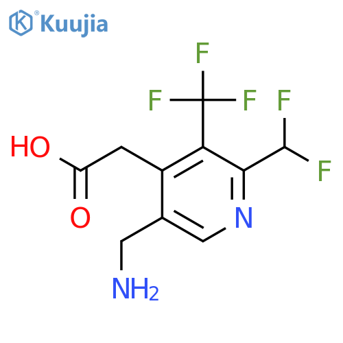 5-(Aminomethyl)-2-(difluoromethyl)-3-(trifluoromethyl)pyridine-4-acetic acid structure
