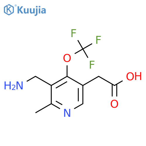 3-(Aminomethyl)-2-methyl-4-(trifluoromethoxy)pyridine-5-acetic acid structure