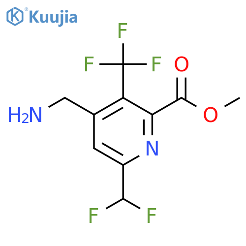 Methyl 4-(aminomethyl)-6-(difluoromethyl)-3-(trifluoromethyl)pyridine-2-carboxylate structure