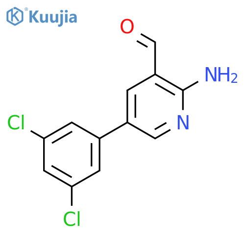 2-Amino-5-(3,5-dichlorophenyl)nicotinaldehyde structure