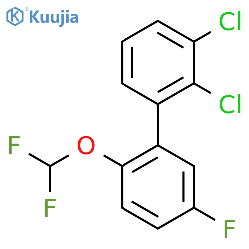2,3-Dichloro-2'-difluoromethoxy-5'-fluoro-biphenyl structure