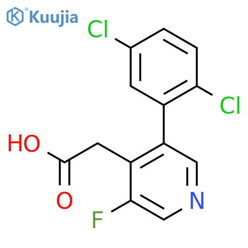 3-(2,5-Dichlorophenyl)-5-fluoropyridine-4-acetic acid structure