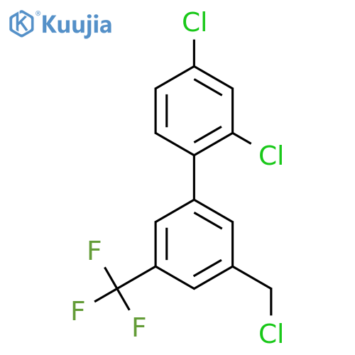 3'-Chloromethyl-2,4-dichloro-5'-trifluoromethyl-biphenyl structure