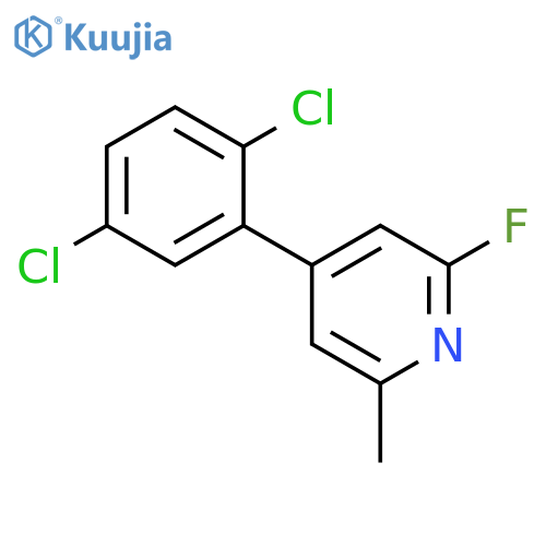 4-(2,5-Dichlorophenyl)-2-fluoro-6-methylpyridine structure