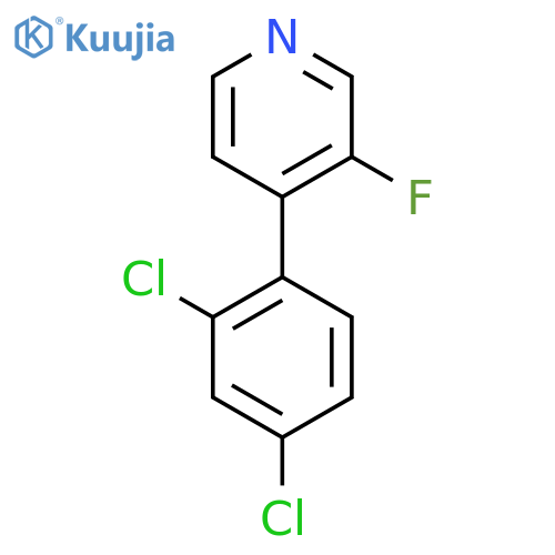 4-(2,4-Dichlorophenyl)-3-fluoropyridine structure