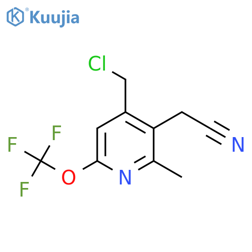 4-(Chloromethyl)-2-methyl-6-(trifluoromethoxy)pyridine-3-acetonitrile structure