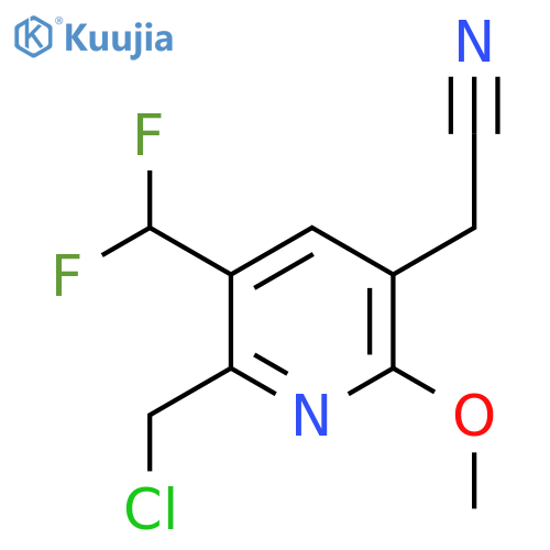 2-(Chloromethyl)-3-(difluoromethyl)-6-methoxypyridine-5-acetonitrile structure