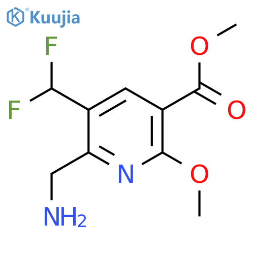 Methyl 2-(aminomethyl)-3-(difluoromethyl)-6-methoxypyridine-5-carboxylate structure