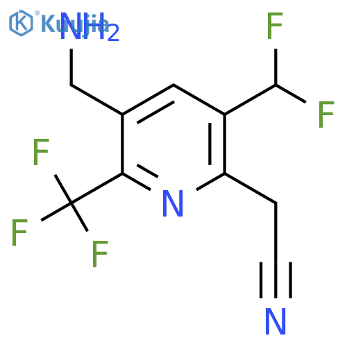 3-(Aminomethyl)-5-(difluoromethyl)-2-(trifluoromethyl)pyridine-6-acetonitrile structure