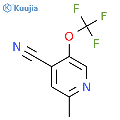 4-Cyano-2-methyl-5-(trifluoromethoxy)pyridine structure