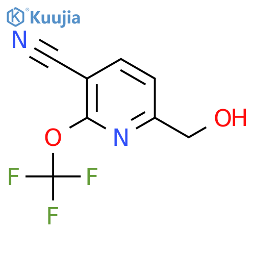 3-Cyano-2-(trifluoromethoxy)pyridine-6-methanol structure