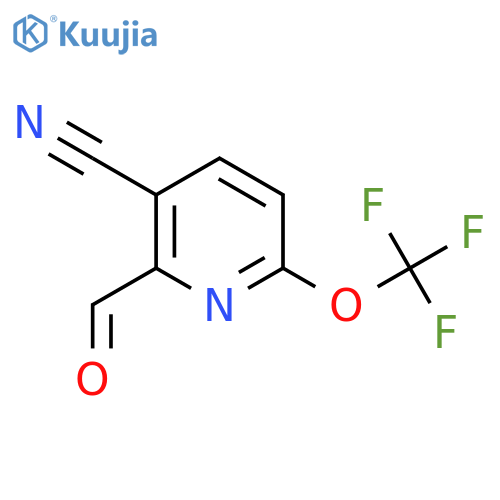 3-Cyano-6-(trifluoromethoxy)pyridine-2-carboxaldehyde structure