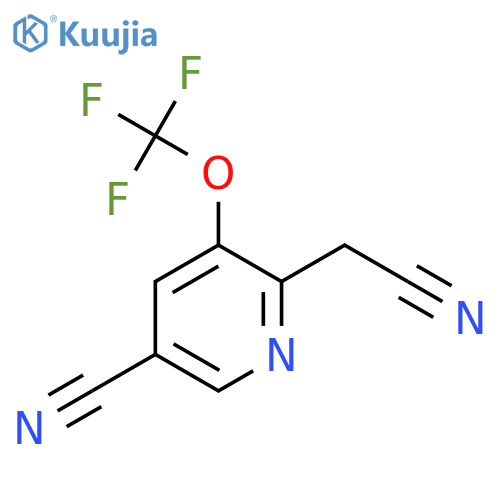 5-Cyano-3-(trifluoromethoxy)pyridine-2-acetonitrile structure