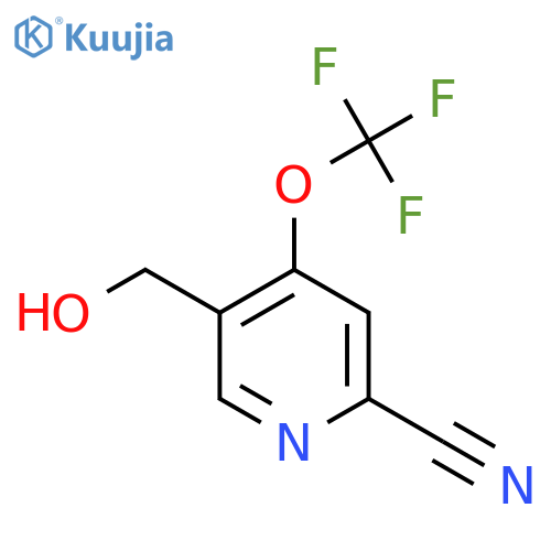 2-Cyano-4-(trifluoromethoxy)pyridine-5-methanol structure