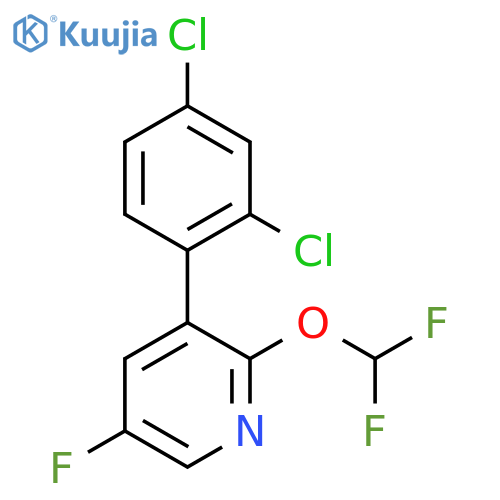 3-(2,4-Dichlorophenyl)-2-(difluoromethoxy)-5-fluoropyridine structure