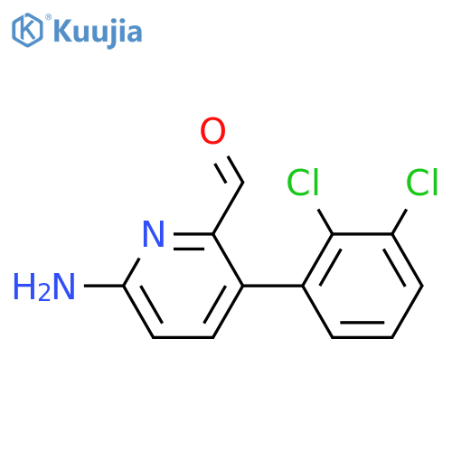 6-Amino-3-(2,3-dichlorophenyl)picolinaldehyde structure