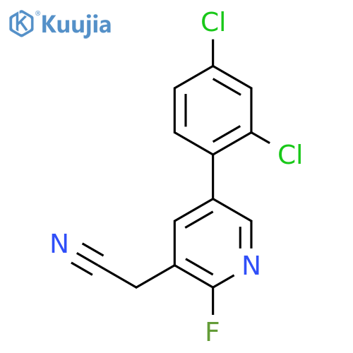 5-(2,4-Dichlorophenyl)-2-fluoropyridine-3-acetonitrile structure