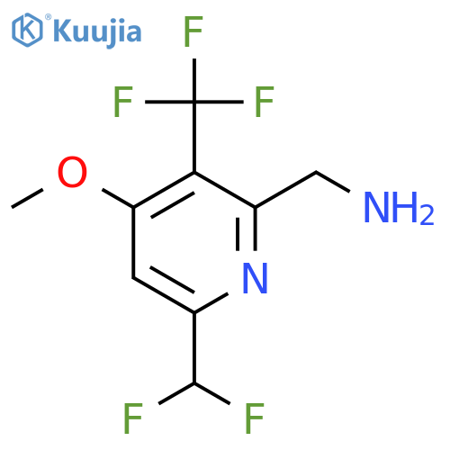 2-(Aminomethyl)-6-(difluoromethyl)-4-methoxy-3-(trifluoromethyl)pyridine structure