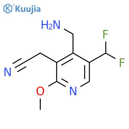 4-(Aminomethyl)-5-(difluoromethyl)-2-methoxypyridine-3-acetonitrile structure