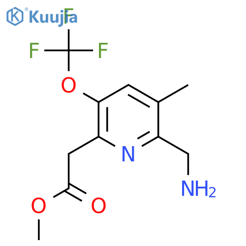 Methyl 2-(aminomethyl)-3-methyl-5-(trifluoromethoxy)pyridine-6-acetate structure