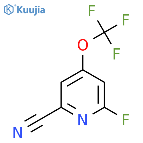2-Cyano-6-fluoro-4-(trifluoromethoxy)pyridine structure