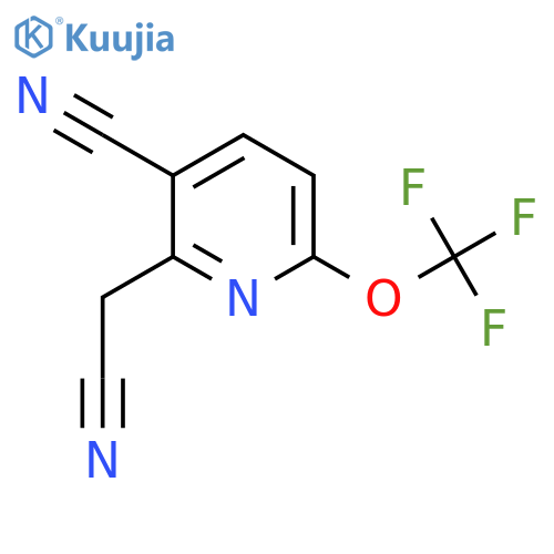 3-Cyano-6-(trifluoromethoxy)pyridine-2-acetonitrile structure